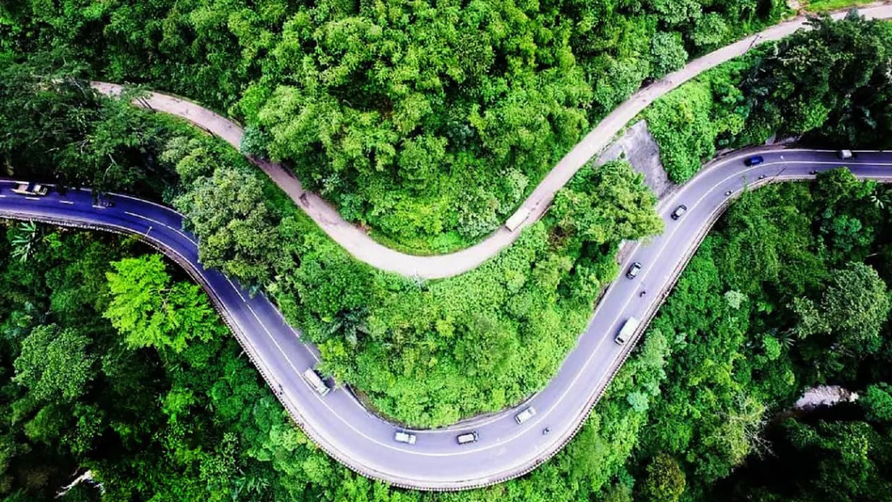 Sumedang landscape with modern infrastructure